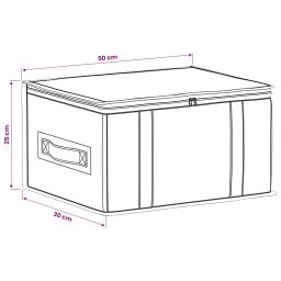 vidaXL Opbergdoos met transparant bovenraam 6 st Nonwoven stof 37,5 L
