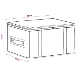vidaXL Opbergdoos met transparant bovenraam 6 st Nonwoven stof 33,6 L