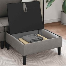 vidaXL Sofa Kruk met Opslag Donkergrijs Fluweel