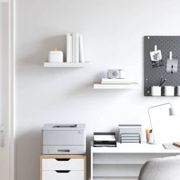 vidaXL Wandschappen zwevend 2 st 50x23,5x3,8 cm MDF eikenkleurig en wit