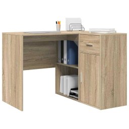 vidaXL Hoekbureau met lade met plank Sonoma Eiken 102 x 88 x 75 cm