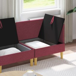 vidaXL Modulaire Sofa Set met Opslag 4 st Wijnrood Stof