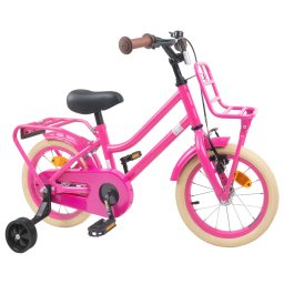 vidaXL Kinderfiets 16 Inch voor 4-6 jaar oud Donkerroze