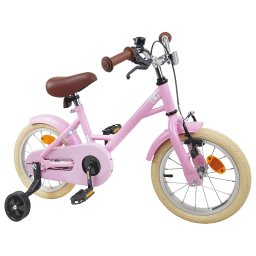 vidaXL Kinderfiets 14 Inch voor 3-5 jaar oud Lichtroze