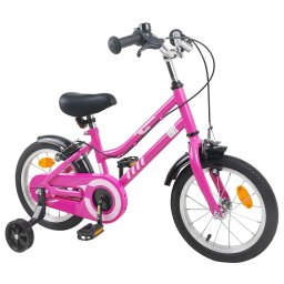 vidaXL Kinderfiets 12 Inch voor 2-4 jaar oud Roze Zwart