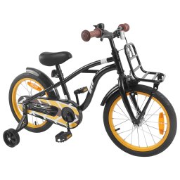 vidaXL Kinderfiets 16 Inch voor 4-6 jaar oud Zwart