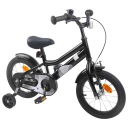 vidaXL Kinderfiets 12 Inch voor 2-4 jaar oud Zwart