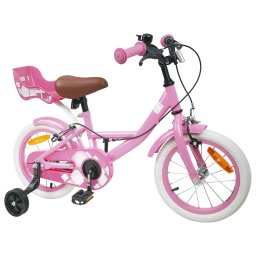 vidaXL Kinderfiets 14 Inch voor 3-5 jaar oud Lichtroze