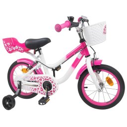 vidaXL Kinderfiets 14 Inch voor 3-5 jaar oud Roze
