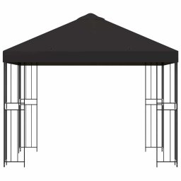 vidaXL Paviljoen 3 x 3 m Antracietkleurig Polyester en staal 190 gsm