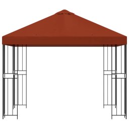 vidaXL Paviljoen 3 x 3 m Terracotta Polyester en staal 190 gsm