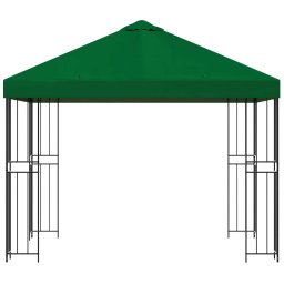 vidaXL Paviljoen 3 x 3 m Groen Polyester en staal 190 gsm