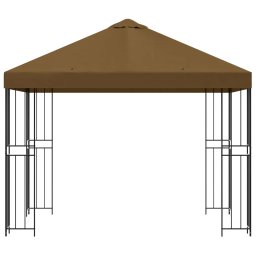vidaXL Paviljoen 3 x 3 m Taupe Polyester en staal 190 gsm