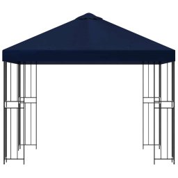 vidaXL Paviljoen 3 x 3 m Blauw Polyester en staal 190 gsm