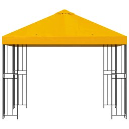 vidaXL Paviljoen 3 x 3 m Geel Polyester en staal 190 gsm