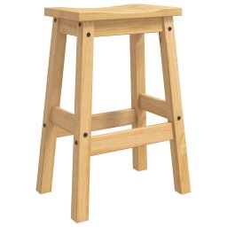 vidaXL Barkruk 2 st Honing Wax 44 x 30 x 63 cm Massief dennenhout