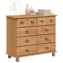 vidaXL Ladekast ASKIM Bruin 91 x 40 x 79 cm Massief grenenhout