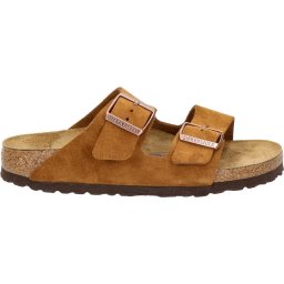 Birkenstock - Maat 39 - Arizona SFB VL Mink Narrow Dames Slippers - Mink