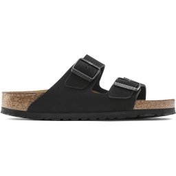 Birkenstock - maat 38- Arizona SFB Nubuck Narrow Dames Slippers - Black