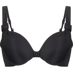 Hunkemöller - Maat 85E - Dames Badmode Voorgevormde beugel Luxe bikinitop - Zwart