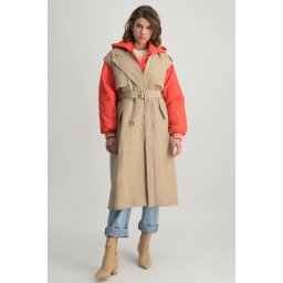 Colourful Rebel Maat LYentl Combined Trench Bomber Jacket Dames Jas