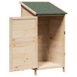 vidaXL Tuinschuur met dak Naturel 59 x 56 x 113,5 cm Massief Vurenhout