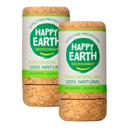 Happy Earth 100% Natural Crystal Deo Unscented Duoverpakking