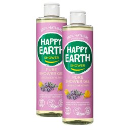 Happy Earth 100% Natural Shower Gel Lavender Ylang Duoverpakking