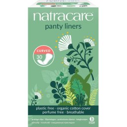 Natracare Panty Liners Curved Inlegkruisjes - plasticvrij