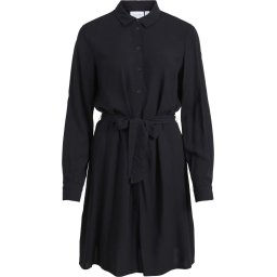 Vila - Maat 38 - VIPAYA L/S SHIRT DRESS/SU - NOOS Dames Jurk Black