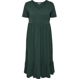 ONLY - Maat M-46/48 - CARMAKOMA CARAPRIL S/S PEPLUM CALF DRESS JRS Dames Jurk