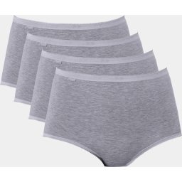 Sloggi - Maat 46 - Basic+ Dames Maxi slip - 4-pack - Lichtgrijs