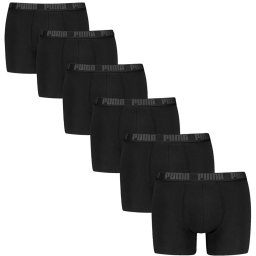 Puma - Maat L Basic Heren Boxer 6-pack - Zwart