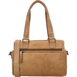 Hide & Stitches Porto Handtas Schoudertas - Leren Dames Tas - Taupe