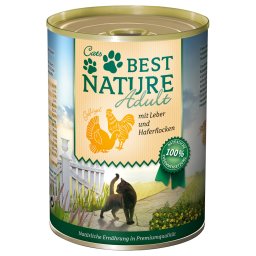 12x 400g Best Nature Cat Adult Gevogelte & Lever natvoer voor katten