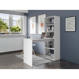 Bureau met rek HARMO 120 cm wit