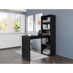 Bureau met rek HARMO 120 cm zwart