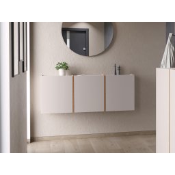 Schoenenkast LIBBO 3 deuren 55 cm kasjmier/eik navarra