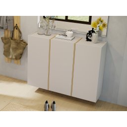 Schoenenkast LIBBO 3 deuren 103 cm kasjmier/eik navarra
