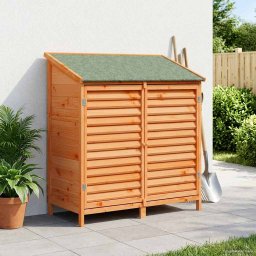 vidaXL Tuinschuur met dak Bruin 106 x 56 x 113,5 cm Massief Vurenhout