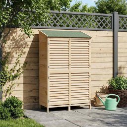 vidaXL Tuinschuur Naturel 106 x 56 x 176,5 cm Massief Vurenhout