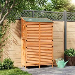 vidaXL Tuinschuur Bruin 106 x 56 x 176,5 cm Massief Vurenhout