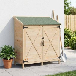 vidaXL Tuinschuur Naturel 106 x 56 x 113,5 cm Massief Vurenhout