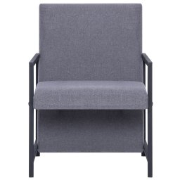 vidaXL Fauteuil met chromen poten stof lichtgrijs
