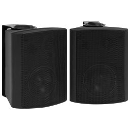 vidaXL Stereoluidsprekers wandgemonteerd 2 st 100 W zwart