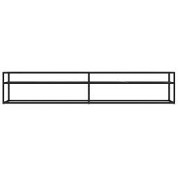 vidaXL Tv-meubel 220x40x40,5 cm gehard glas zwartmarmerkleurig