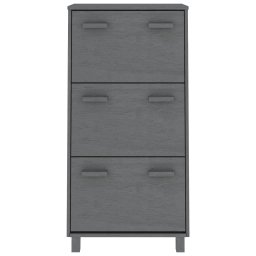 vidaXL Schoenenkast HAMAR 59,5x35x117 cm grenenhout donkergrijs