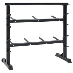 vidaXL Halterrek Zwart 99 x 45 x 95,5 cm Gepoedercoat staal