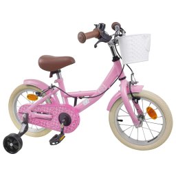 vidaXL Kinderfiets 14 Inch voor 3-5 jaar oud Lichtroze