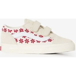 Schoenen Vans Old Skool Flowers V- Baby Beige/rood Unisex 22